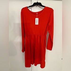 Long Sleeve Red Dress